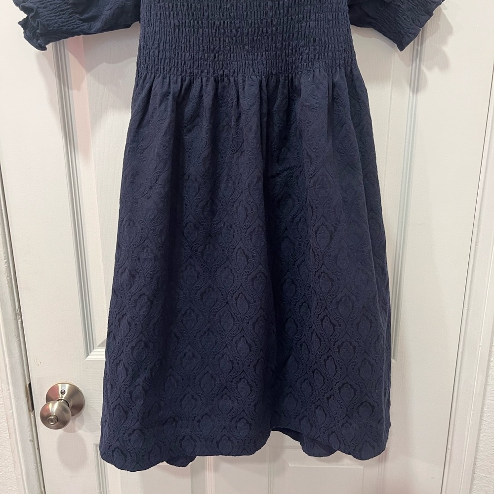 Hill House Nap Mini Dress in Athena in Navy Brocade-Limited Edition-Size M - EUC - Picture 7 of 12